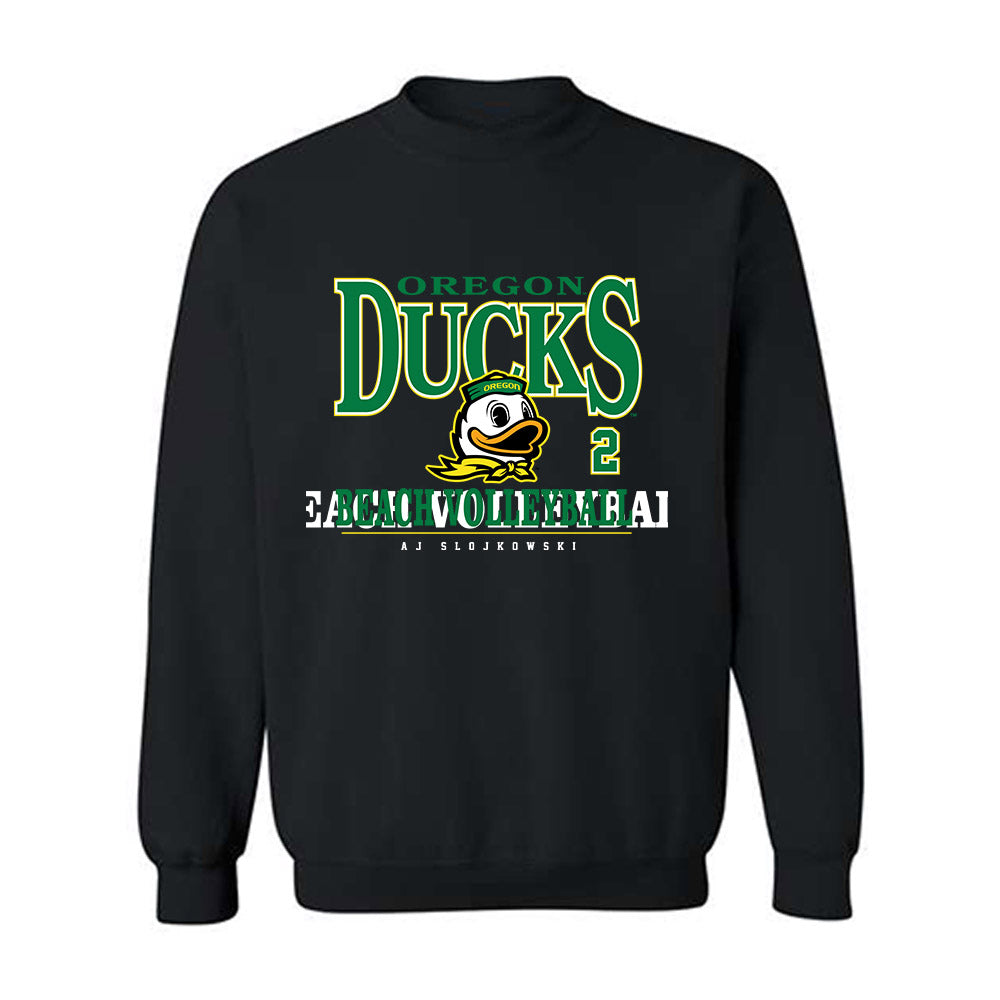 Oregon - NCAA Beach Volleyball : AJ Slojkowski - Classic Fashion Shersey Crewneck Sweatshirt-0