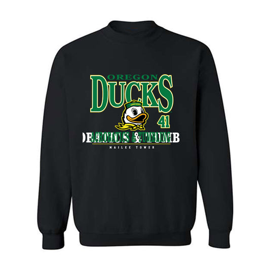 Oregon - NCAA Acrobatics & Tumbling : Mailee Tower - Classic Fashion Shersey Crewneck Sweatshirt-0