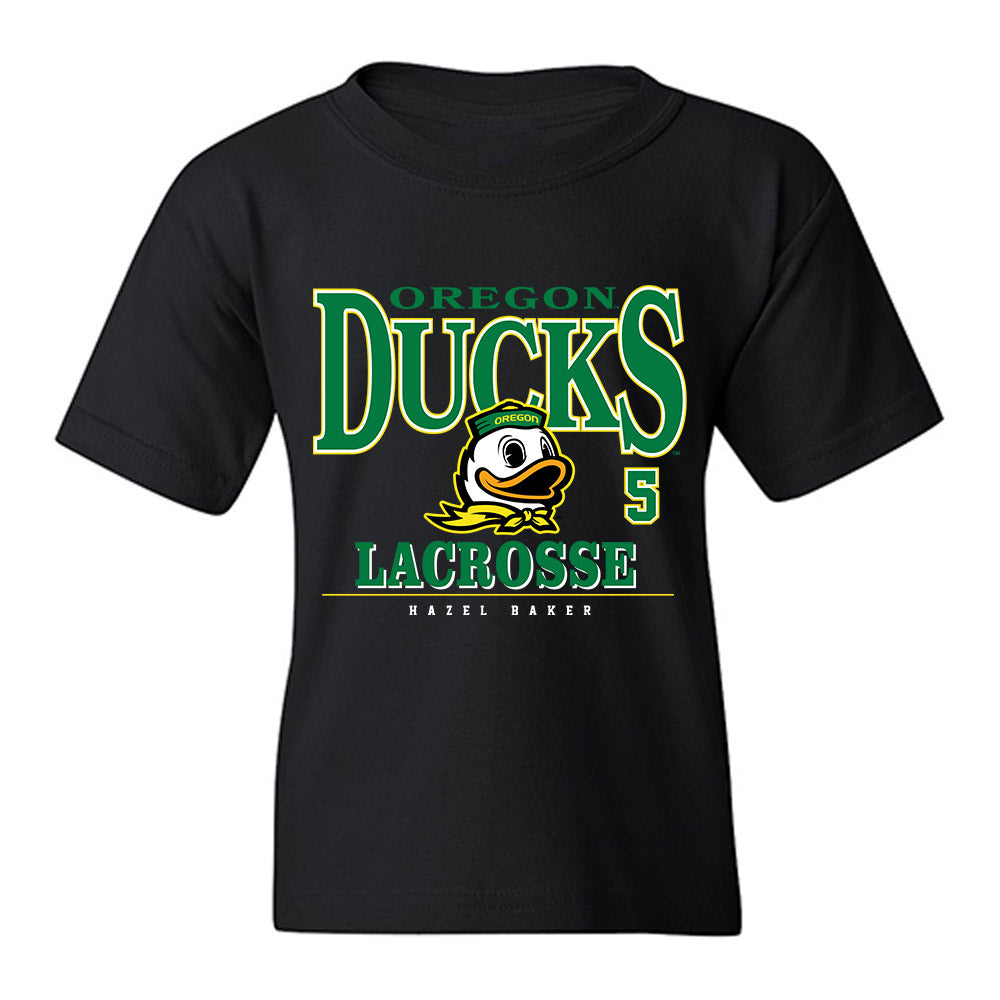 Oregon - NCAA Women's Lacrosse : Hazel Baker - Classic Fashion Shersey Youth T-Shirt-0