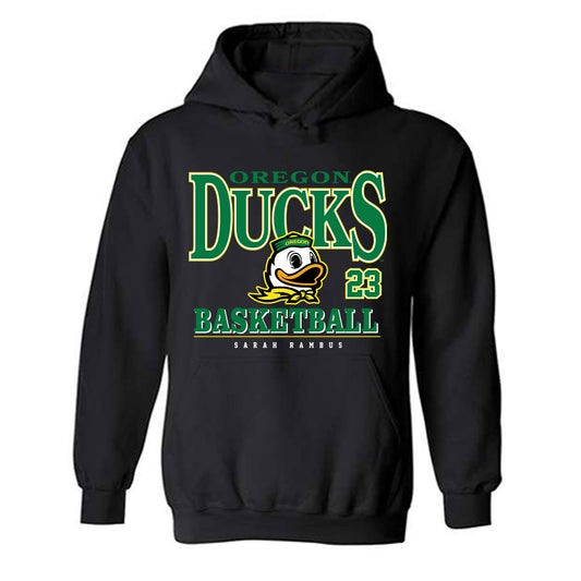 Oregon - NCAA Women's Basketball : Sarah Rambus - Classic Fashion Shersey Hooded Sweatshirt-0