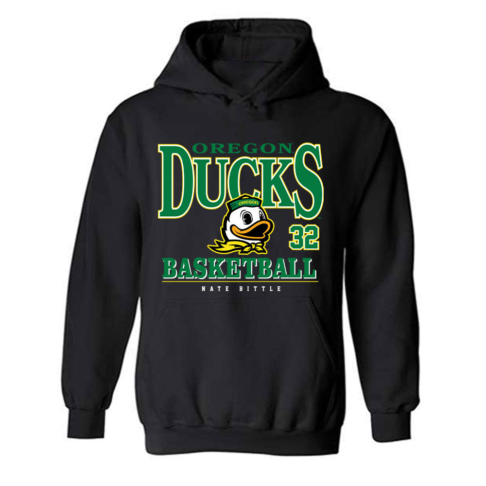 Oregon - NCAA Men's Basketball : Nate Bittle - Classic Fashion Shersey Hooded Sweatshirt-0