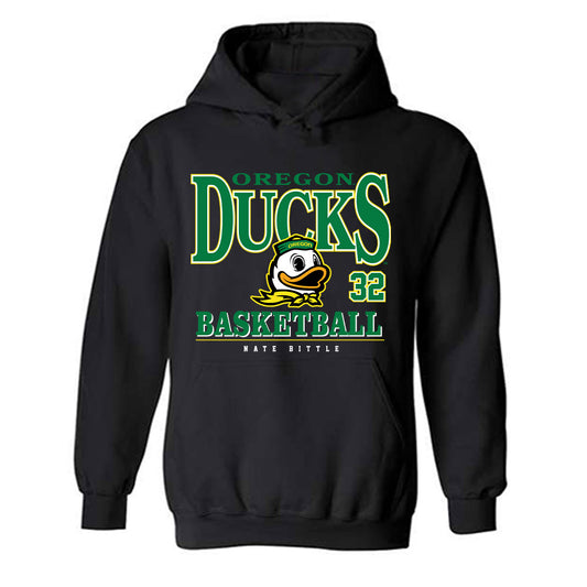 Oregon - NCAA Men's Basketball : Nate Bittle - Classic Fashion Shersey Hooded Sweatshirt-0