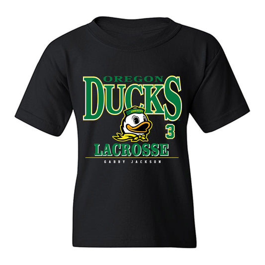 Oregon - NCAA Women's Lacrosse : Gabby Jackson - Classic Fashion Shersey Youth T-Shirt-0