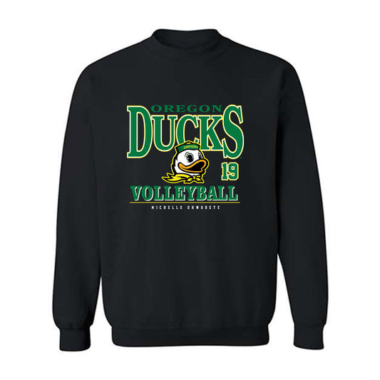 Oregon - NCAA Women's Volleyball : Michelle Ohwobete - Classic Fashion Shersey Crewneck Sweatshirt-0