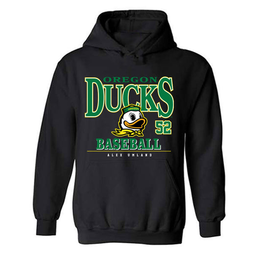 Oregon - NCAA Baseball : Alex Umland - Classic Fashion Shersey Hooded Sweatshirt-0