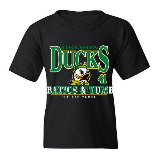 Oregon - NCAA Acrobatics & Tumbling : Mailee Tower - Classic Fashion Shersey Youth T-Shirt-0