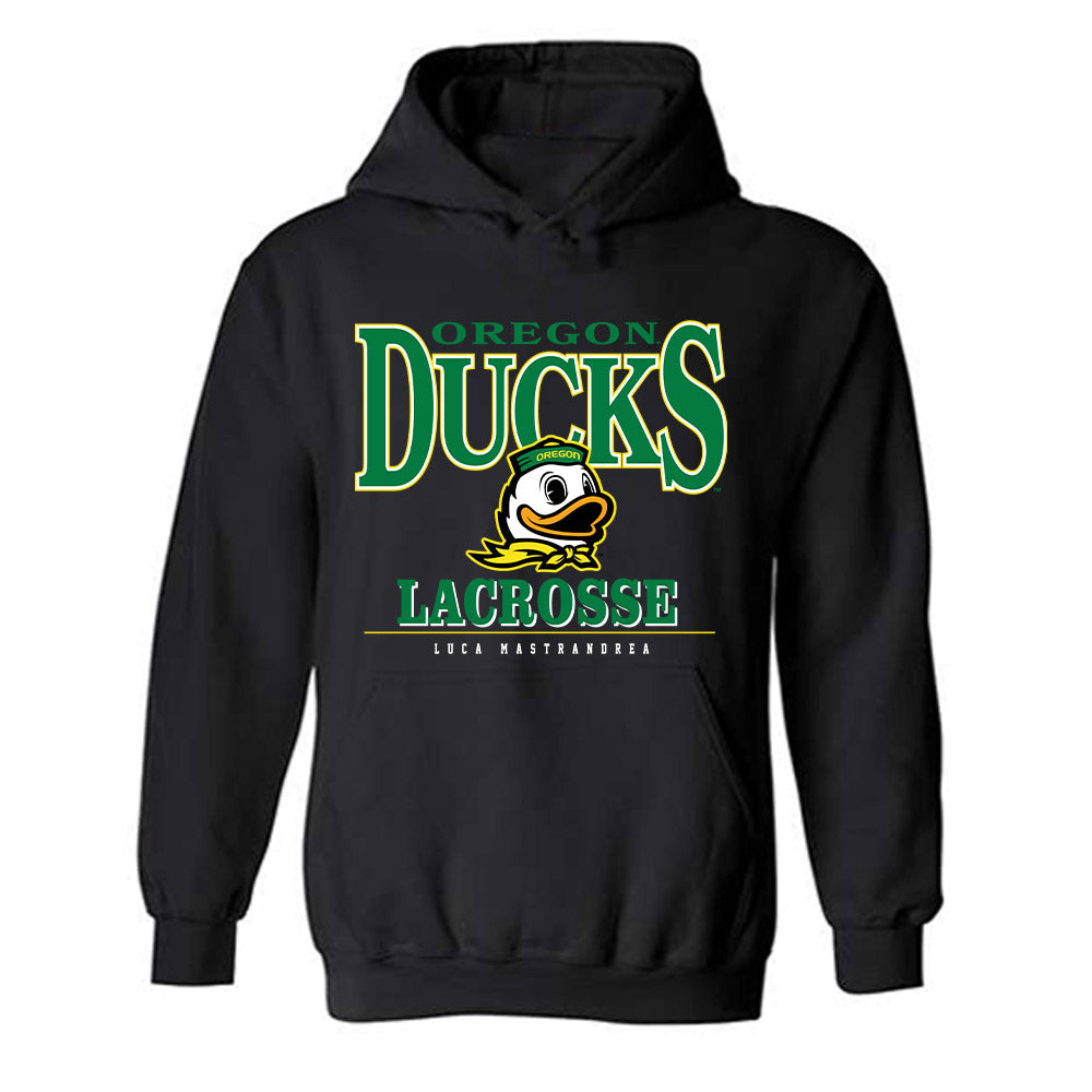 Oregon - NCAA Women's Lacrosse : Luca Mastrandrea - Classic Fashion Shersey Hooded Sweatshirt-0