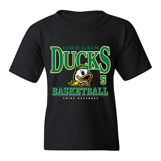 Oregon - NCAA Women's Basketball : Amina Muhammad - Classic Fashion Shersey Youth T-Shirt-0