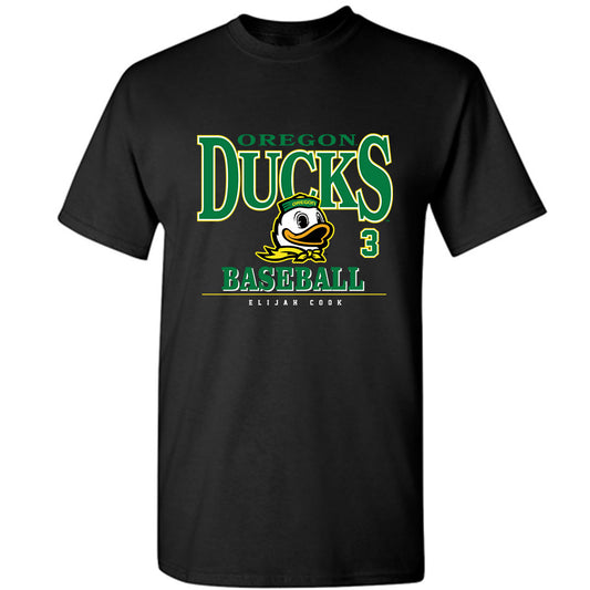 Oregon - NCAA Baseball : Elijah Cook - Classic Fashion Shersey T-Shirt-0