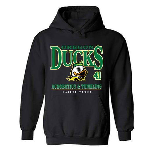 Oregon - NCAA Acrobatics & Tumbling : Mailee Tower - Classic Fashion Shersey Hooded Sweatshirt-0