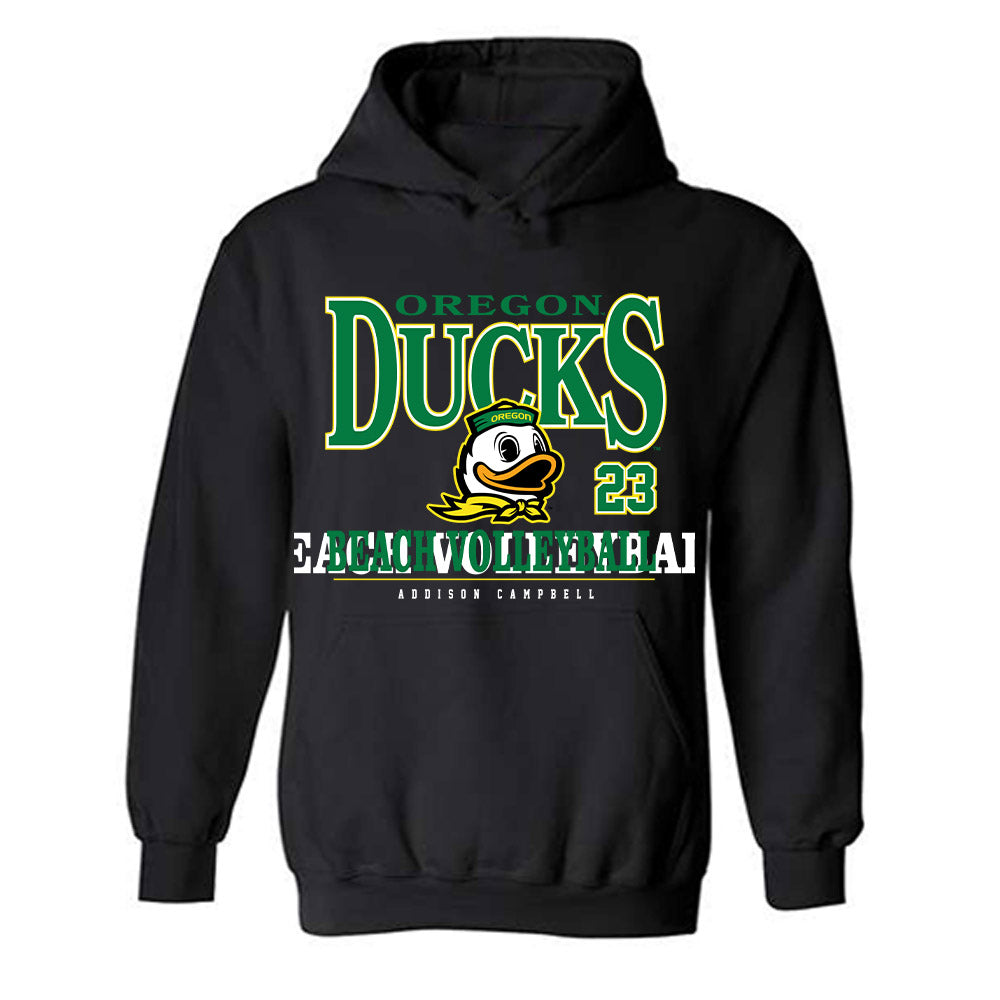 Oregon - NCAA Beach Volleyball : Addison Campbell - Classic Fashion Shersey Hooded Sweatshirt-0