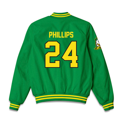 Oregon - NCAA Men's Basketball : Jamari Phillips - Bomber Jacket-1