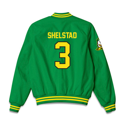 Oregon - NCAA Men's Basketball : Jackson Shelstad - Bomber Jacket-1