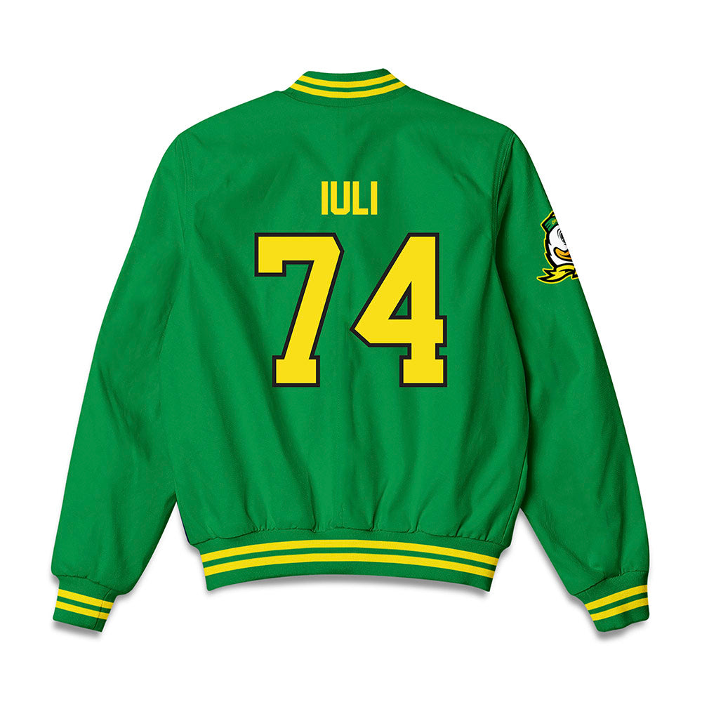 Oregon - NCAA Football : Dave Iuli - Bomber Jacket-1