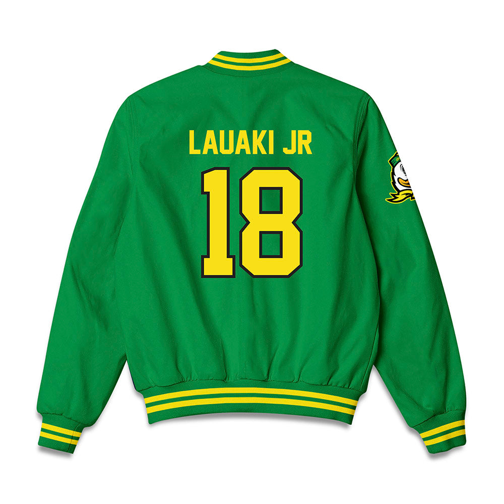 Oregon - NCAA Baseball : Naulivou Lauaki Jr - Bomber Jacket-1