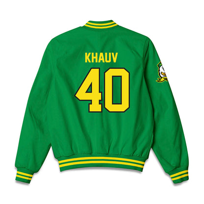 Oregon - NCAA Acrobatics & Tumbling : Maya Khauv - Bomber Jacket-1