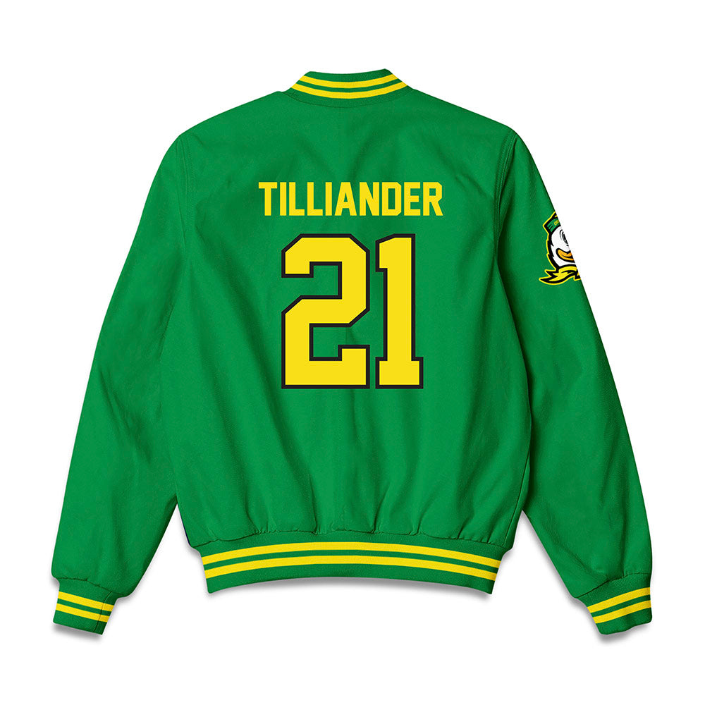 Oregon - NCAA Women's Basketball : Filippa Tilliander - Bomber Jacket-1