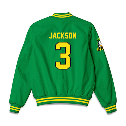Oregon - NCAA Women's Lacrosse : Gabby Jackson - Bomber Jacket-1