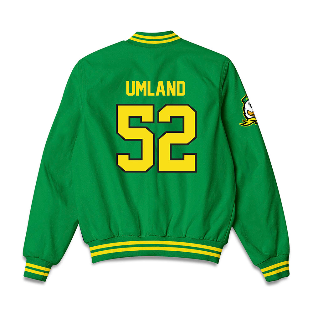 Oregon - NCAA Baseball : Alex Umland - Bomber Jacket-1