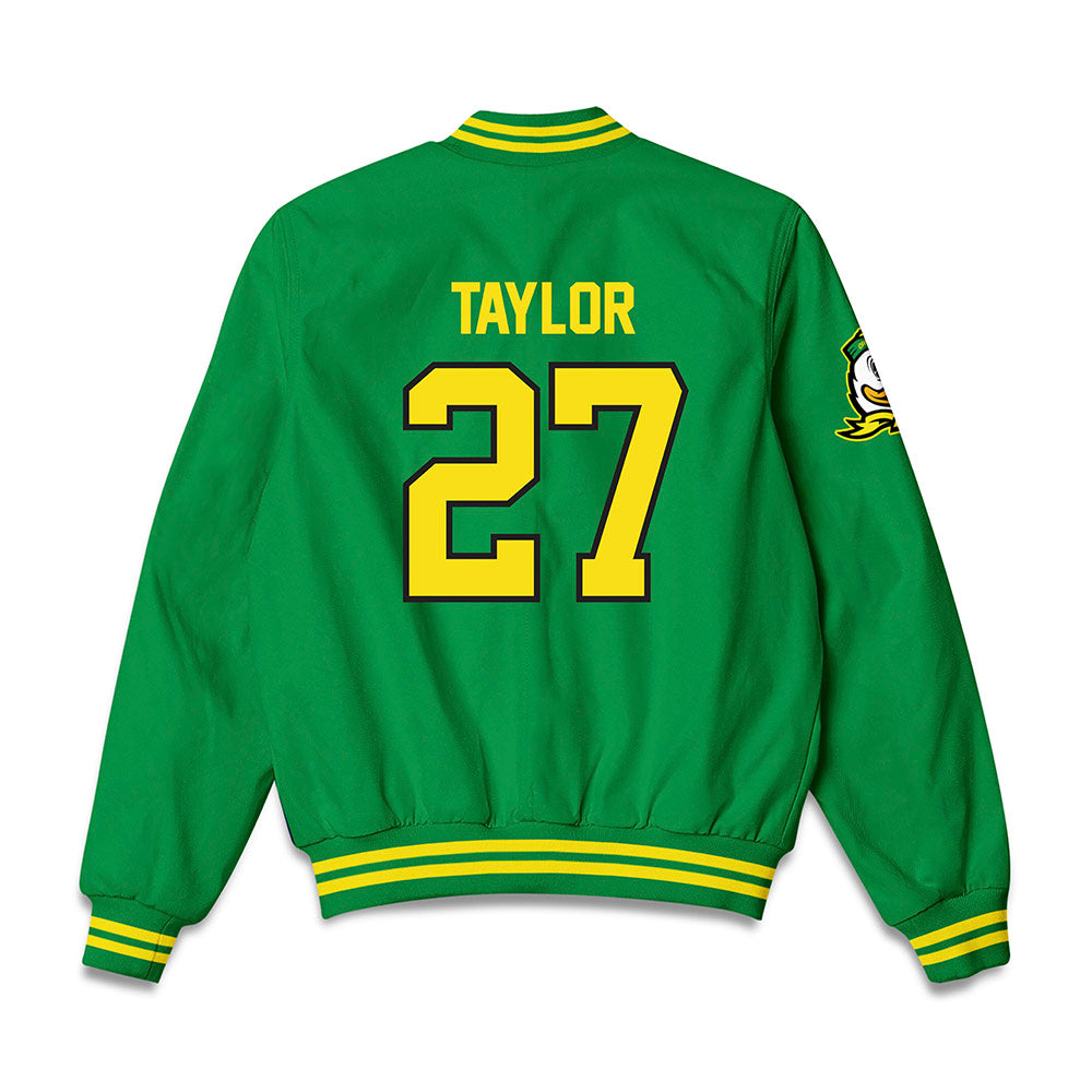 Oregon - NCAA Women's Lacrosse : Riley Taylor - Bomber Jacket-1