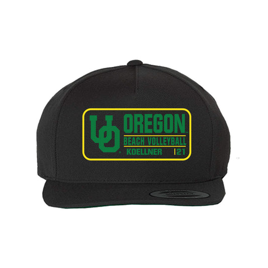 Oregon - NCAA Beach Volleyball : Katrena Koellner - Snapback Hat-0
