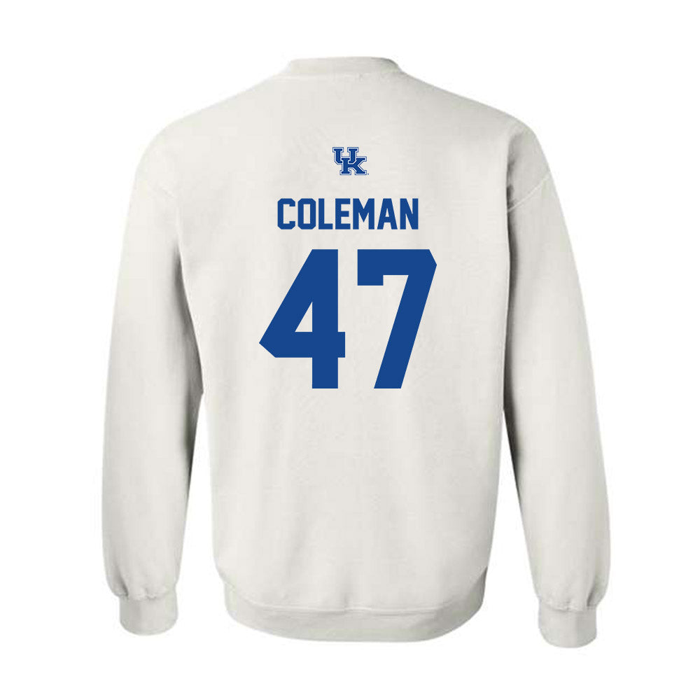 Kentucky - NCAA Baseball : William Coleman - Classic Shersey Crewneck Sweatshirt-1
