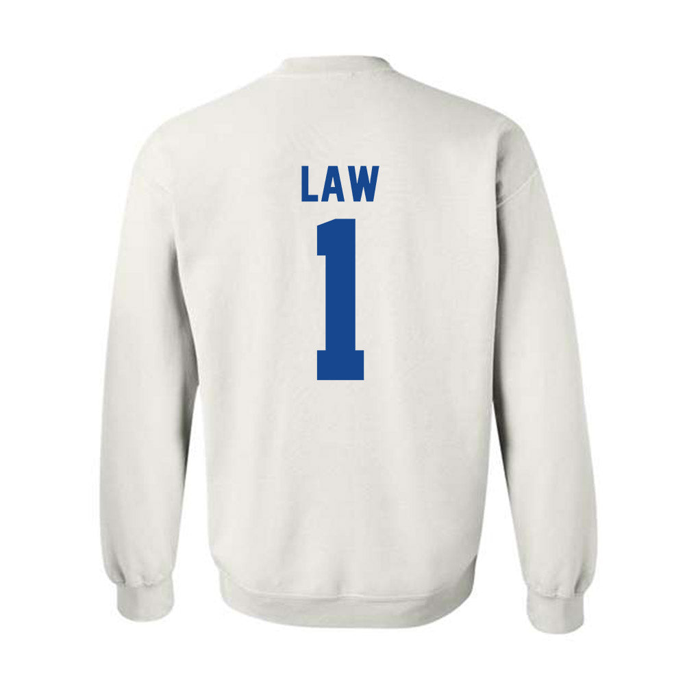Kentucky - NCAA Football : Kendrick Law - Sports Shersey Crewneck Sweatshirt-1