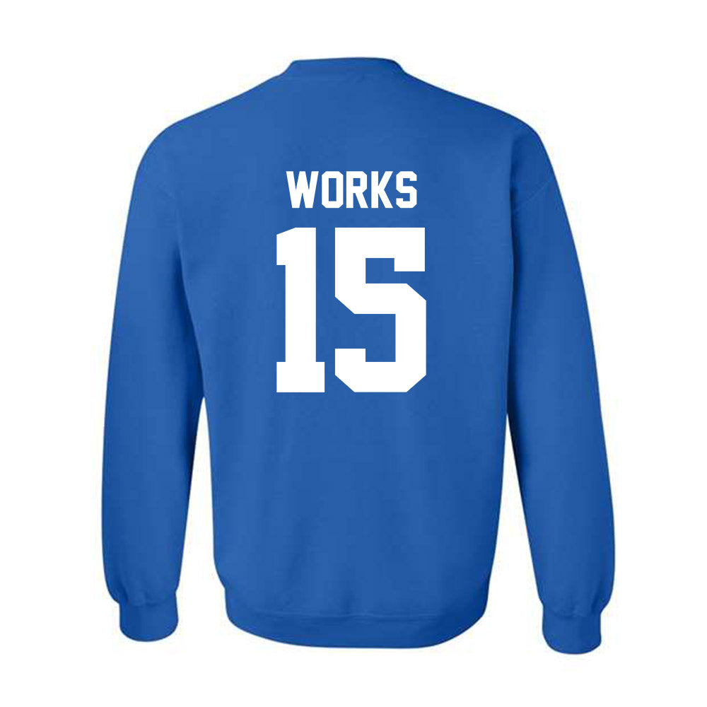 Kentucky - NCAA Football : Cedric Works - Sports Shersey Crewneck Sweatshirt-1