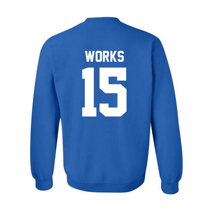 Kentucky - NCAA Football : Cedric Works - Sports Shersey Crewneck Sweatshirt-1