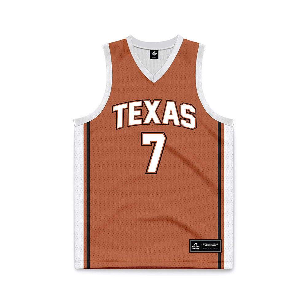 Texas - NCAA Men's Basketball : Cole Bott - Texas Orange Basketball Jersey-0