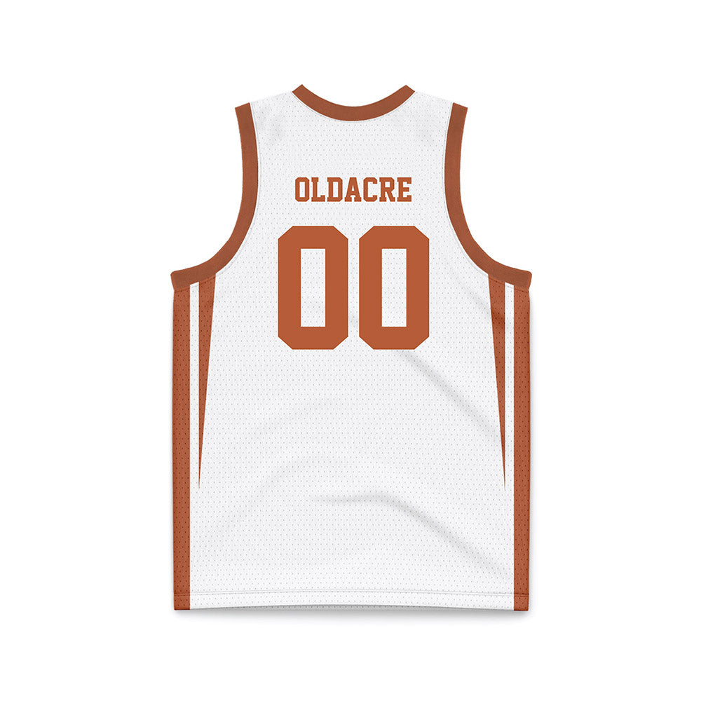 Texas - NCAA Women's Basketball : Kyla Oldacre - White Basketball Jersey-1