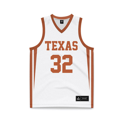 Texas - NCAA Women's Basketball : Ndjakalenga Mwenentanda - White Basketball Jersey