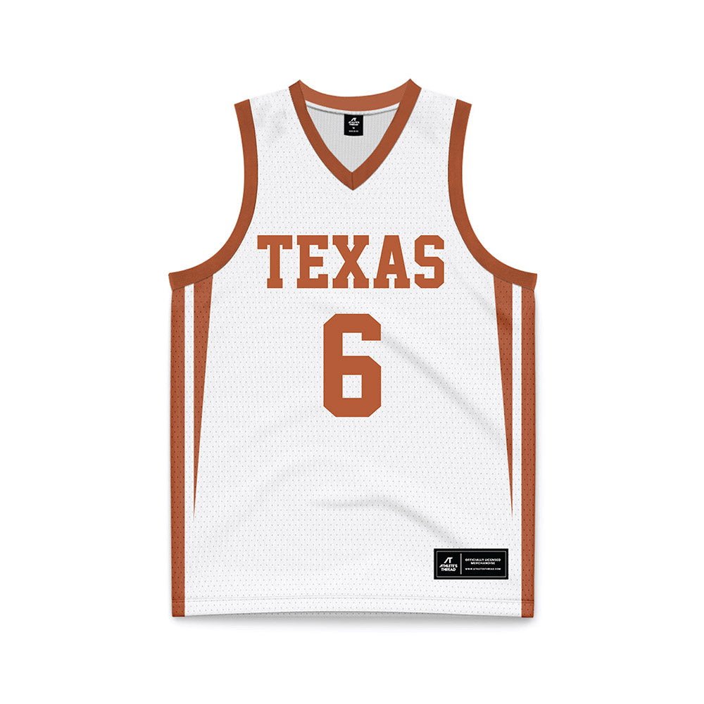 Texas - NCAA Women's Basketball : Sarah Graves - White Basketball Jersey-0