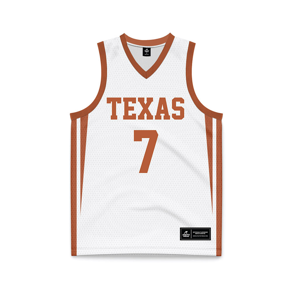 Texas - NCAA Women's Basketball : Jordan Lee - White Basketball Jersey-0