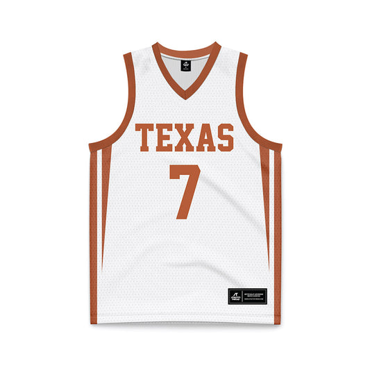 Texas - NCAA Women's Basketball : Jordan Lee - White Basketball Jersey-0