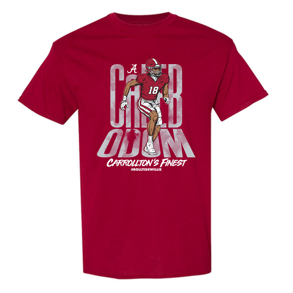 Alabama - NCAA Football :  Caleb Odom  x Roll Tide Willie -  tshirt Individual Caricature