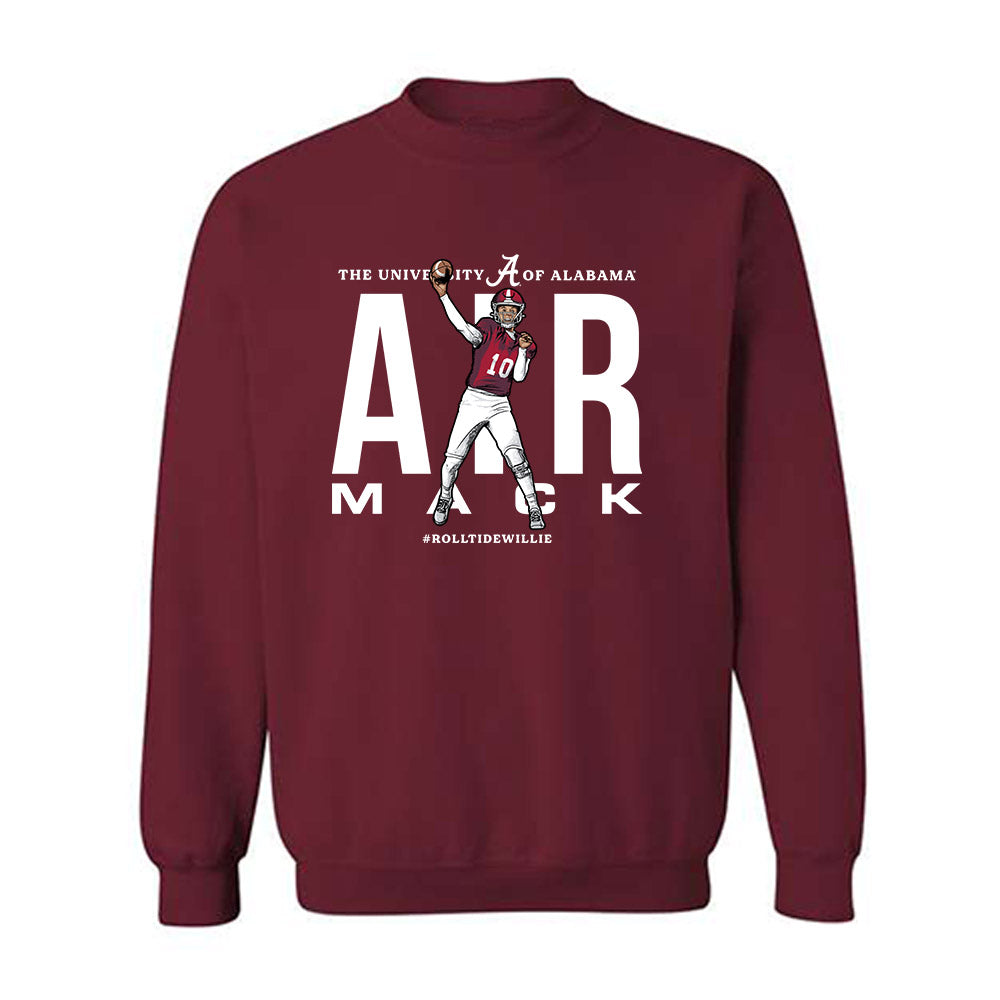 Alabama - NCAA Football :  Austin Mack  x Roll Tide Willie -  Crewneck Sweatshirt Individual Caricature