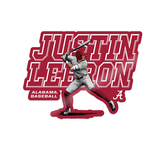 Alabama - NCAA Baseball :  Justin Lebron  x Roll Tide Willie -  Sticker Individual Caricature
