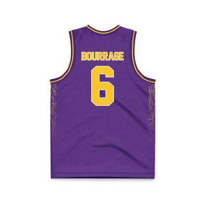 LSU - NCAA Women's Basketball : Divine Bourrage - Purple Basketball Jersey-1