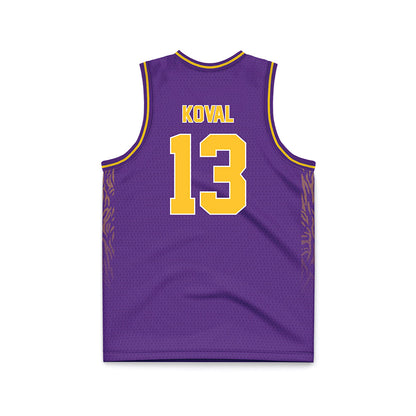 LSU - NCAA Women's Basketball : Kate Koval - Purple Basketball Jersey-1