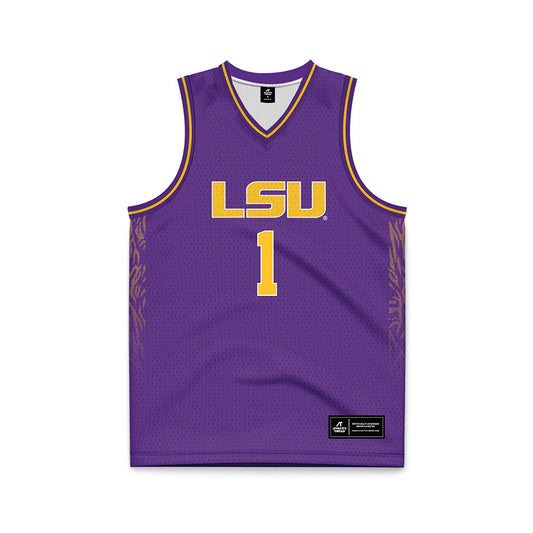 LSU - NCAA Women's Basketball : Amiya Joyner - Purple Basketball Jersey-0