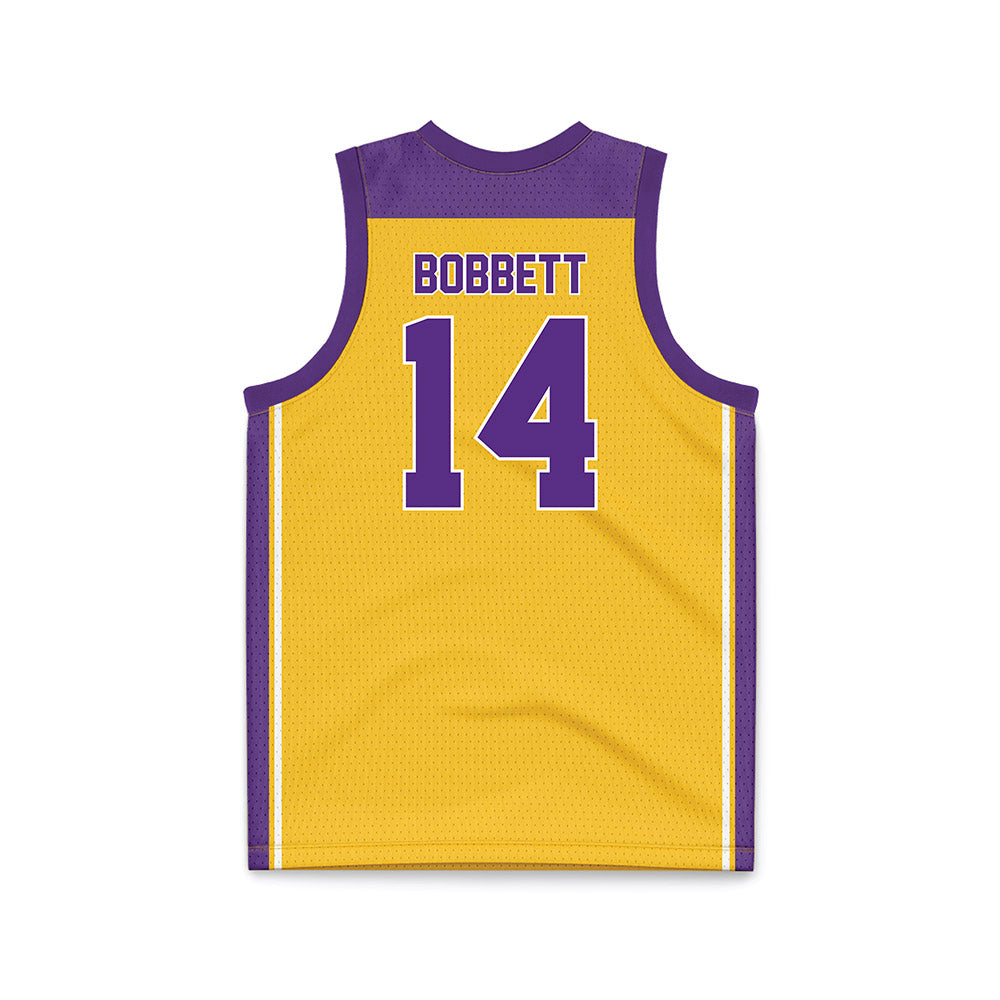 LSU - NCAA Men's Basketball : Jaden Bobbett - Gold Basketball Jersey-1