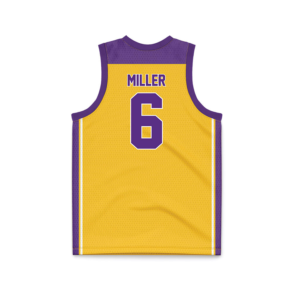 LSU - NCAA Men's Basketball : Robert Miller - Gold Basketball Jersey