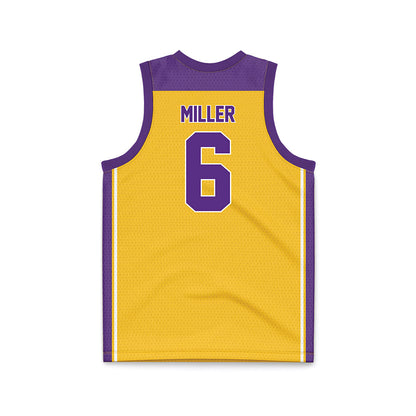 LSU - NCAA Men's Basketball : Robert Miller - Gold Basketball Jersey