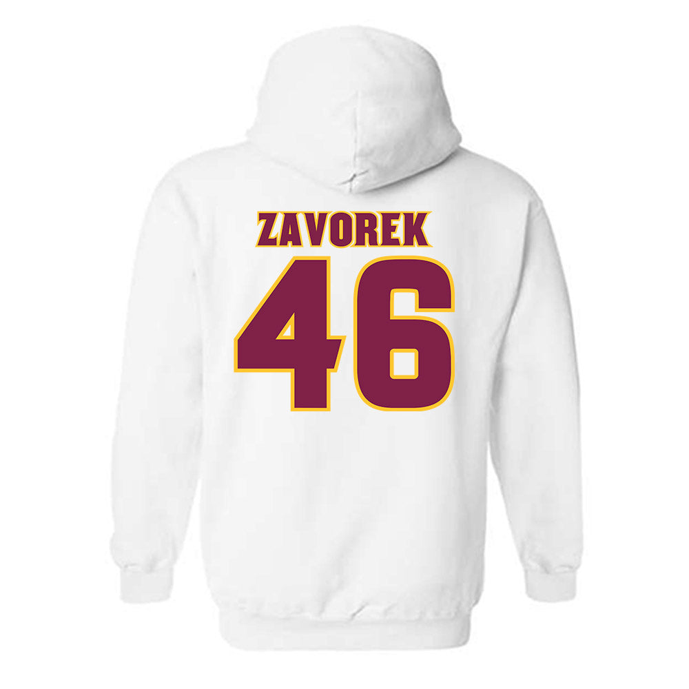 Arizona State - NCAA Baseball : Beckett Zavorek - Replica Shersey Hooded Sweatshirt-1