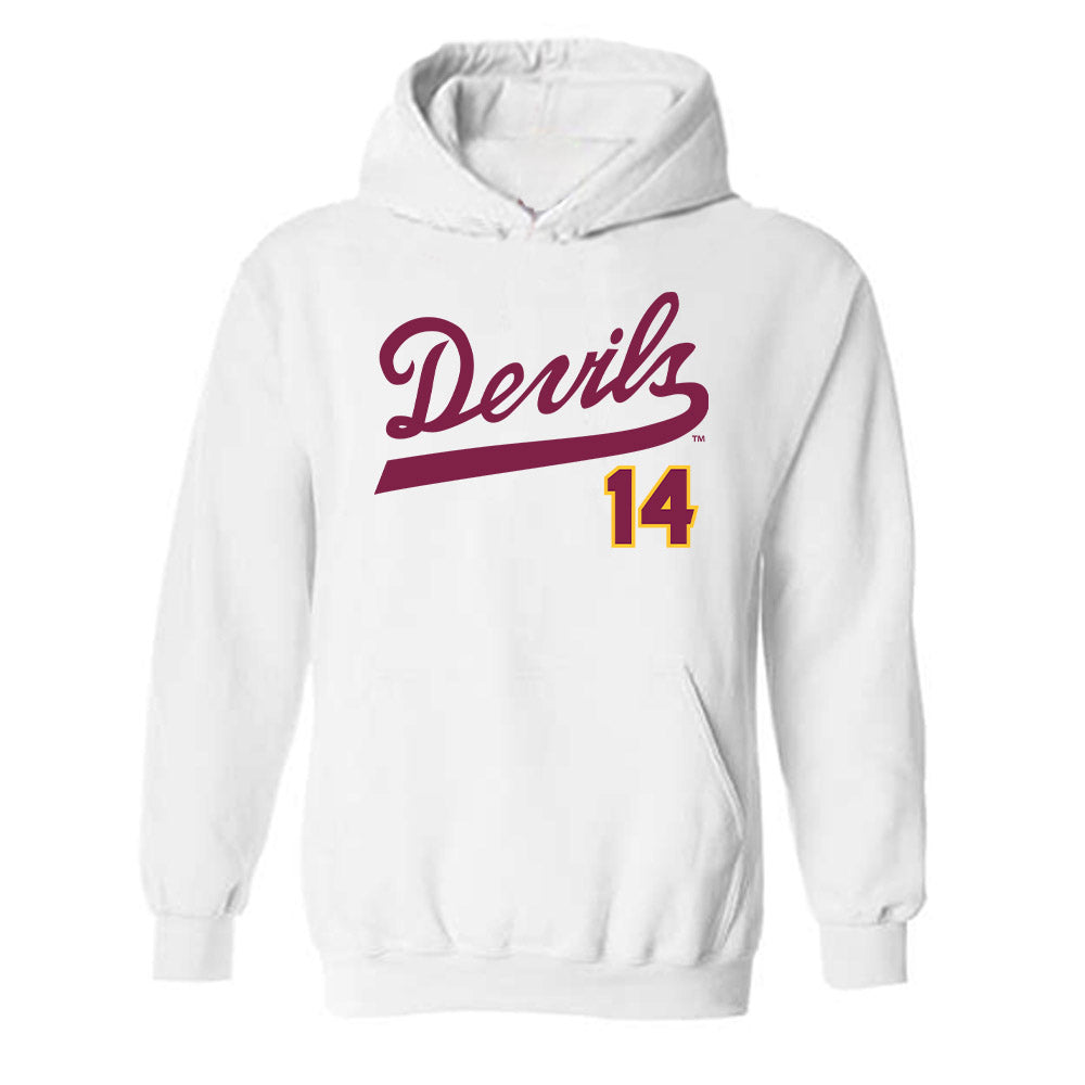 Arizona State - NCAA Baseball : Cole Carlon - Hooded Sweatshirt Replica Shersey