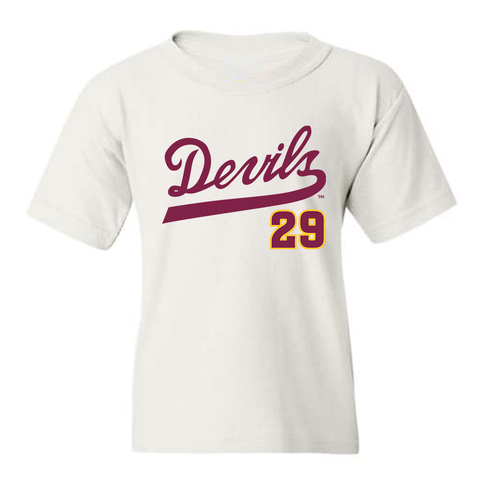 Arizona State - NCAA Baseball : Alec Belardes - Youth T-Shirt Replica Shersey