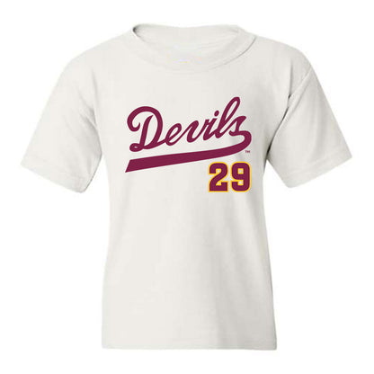 Arizona State - NCAA Baseball : Alec Belardes - Youth T-Shirt Replica Shersey