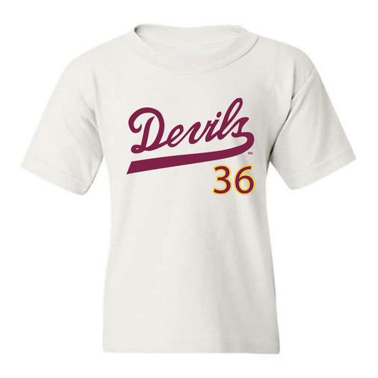 Arizona State - NCAA Baseball : Wyatt Halvorson - Youth T-Shirt Replica Shersey