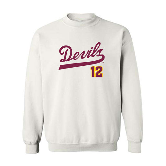 Arizona State - NCAA Baseball : Jaden Alba - Replica Shersey Crewneck Sweatshirt-0